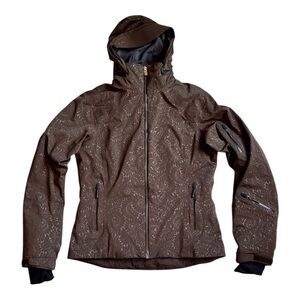 Mountain Force Ski Jacket Womens M Brown Waterproof Insulated Swiss NWOT